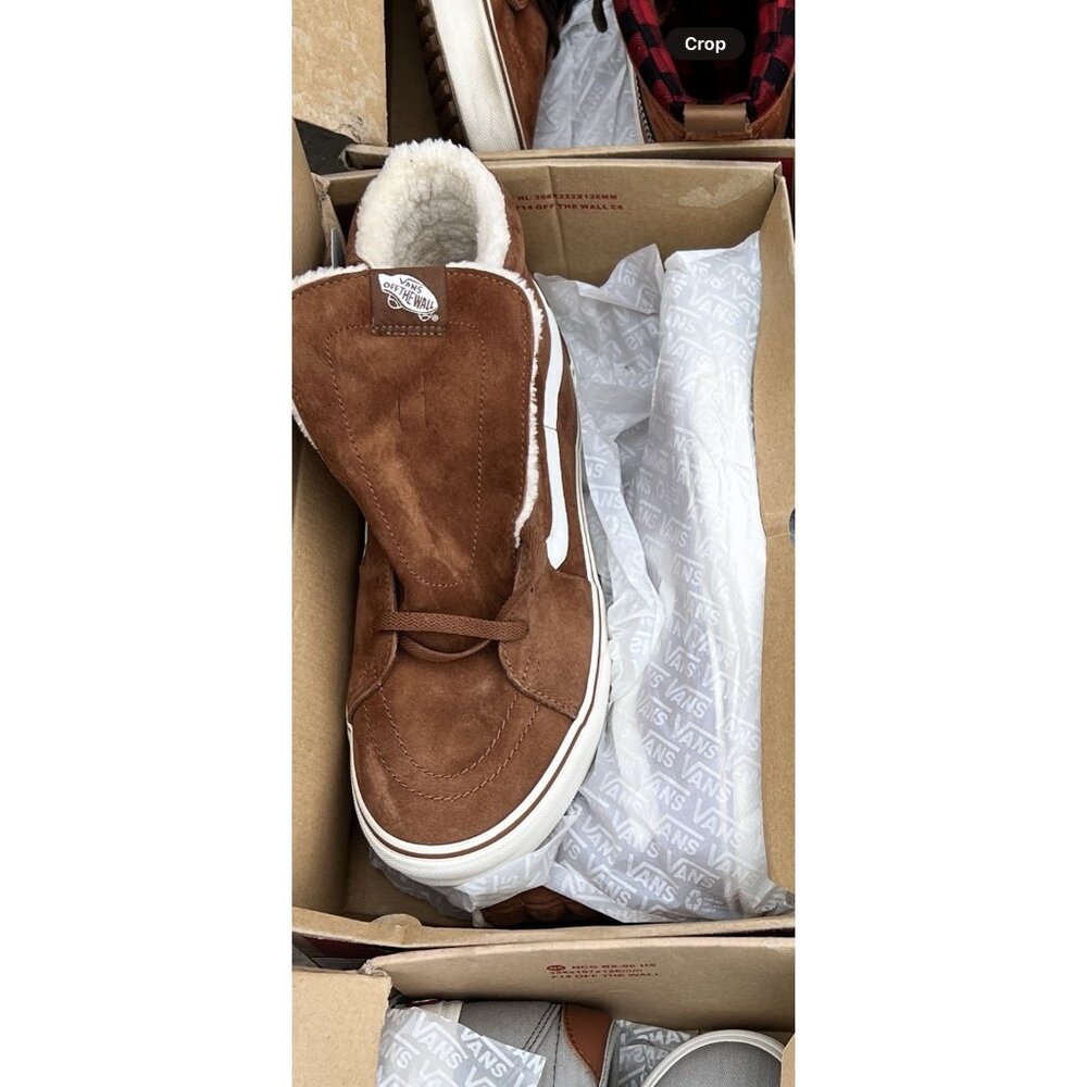 NEW Vans Mens Size 13 Scotchard 3M Protection Shoes Fur Brown/White NWT